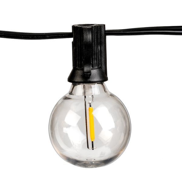 Сонячна садова LED  гірлянда Lumiled CALLIS2 19,55 м, 40 лампочок-кульок, з пультом ДК, зарядка USB-C, тепле світло 2700K, IP44 LUMSOL0050 фото