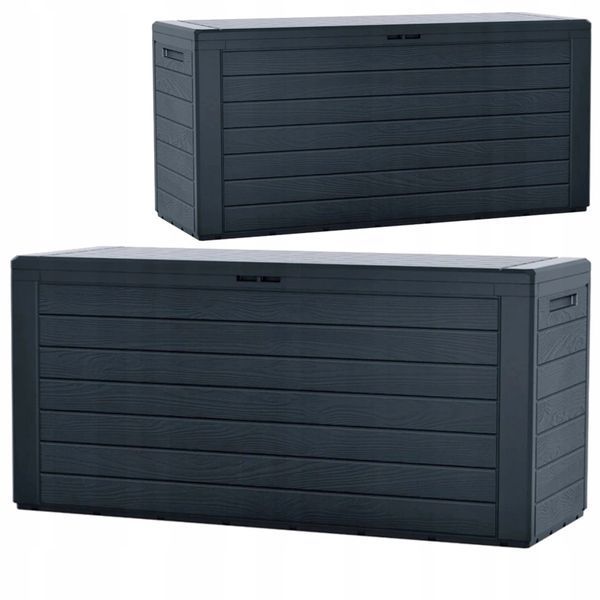 Садовий ящик-контейнер для зберігання Woodebox 280 л, темно-сірий Prosperplast MBWL280-S433   фото
