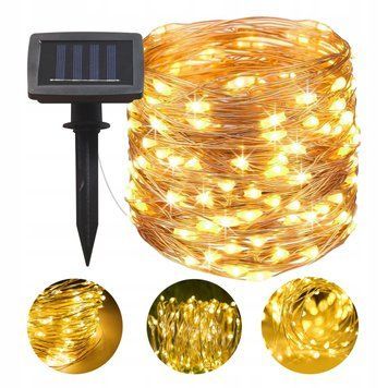 Солнечная гирлянда 52 метра, 500 LED-лампочек, теплый свет, 10Вт, IP44, MasterLED 3668 фото