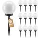 Набор белых садовых LED-шаров 10см на солнечной батарее 12шт &mdash; SmartLED, холодный свет 6500K, IP44 7206.12 фото 1