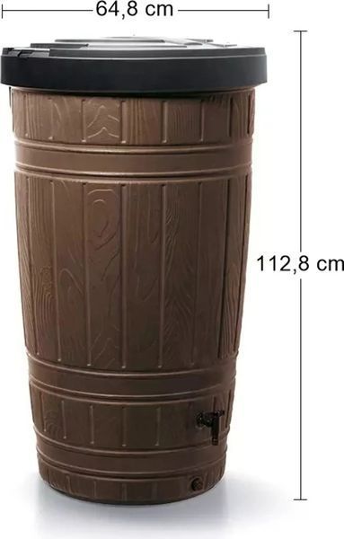 Резервуар для дощової води Prosperplast Woodcan 265 л, коричневий IDWO265-R222 фото