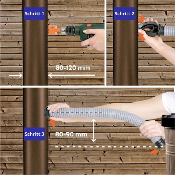 Резервуар для дощової води Prosperplast Woodcan 265 л, коричневий IDWO265-R222 фото