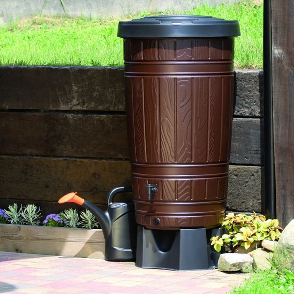 Резервуар для дощової води Prosperplast Woodcan 265 л, коричневий IDWO265-R222 фото