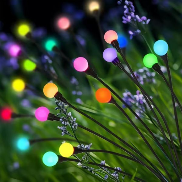 Сонячний садовий LED світильник RGB 70 см, декоративний світильник &laquo;Кульбаба&raquo;, LUMILED TULIO  LUMSOL1152 фото