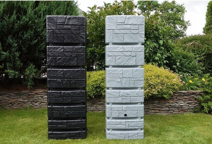 Резервуар для дощової води Prosperplast Tower Stone 500 л, антрацитовий IDTST500-S433 фото